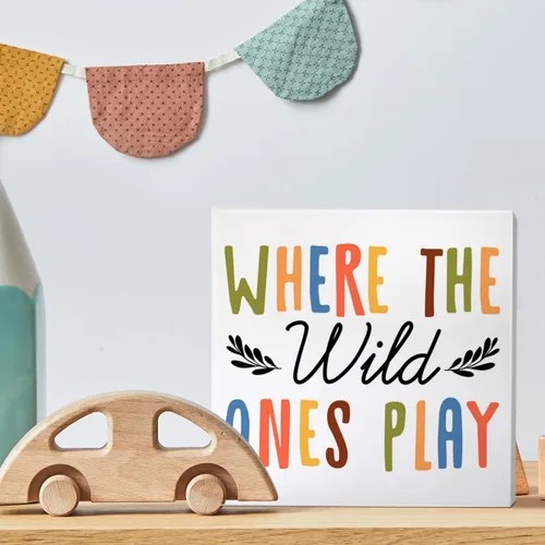 Miniatura 3 de Letrero de madera para decoración de escritorio de sala de juegos, habitación de juguetes, dormitorio de niños, regalo de guardería para bebé, niño