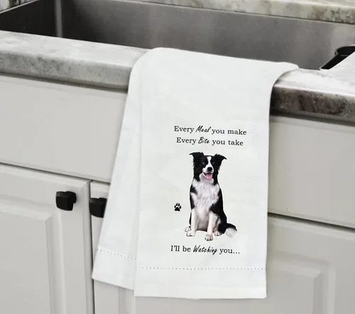 Miniatura 2 de Border Collie - Toallas de cocina suaves, altamente absorbentes, regalos de Border Collie, para platos y paños de cocina, reutilizables, de secado