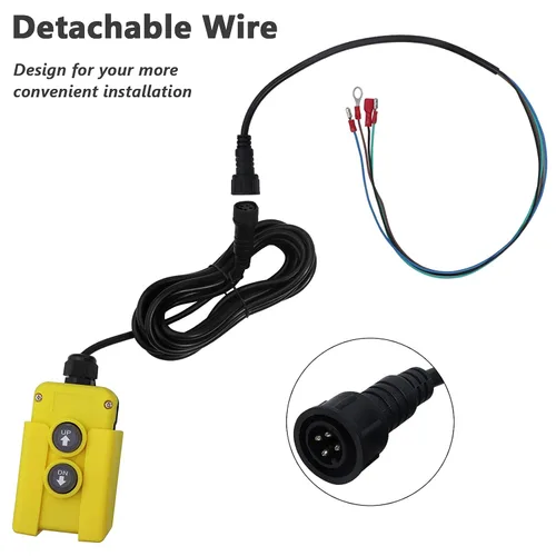 Miniatura 5 de Interruptor de control remoto de remolque de descarga de 4 cables Unidad de potencia de bomba hidráulica de 12 V CC Interruptor de control hacia