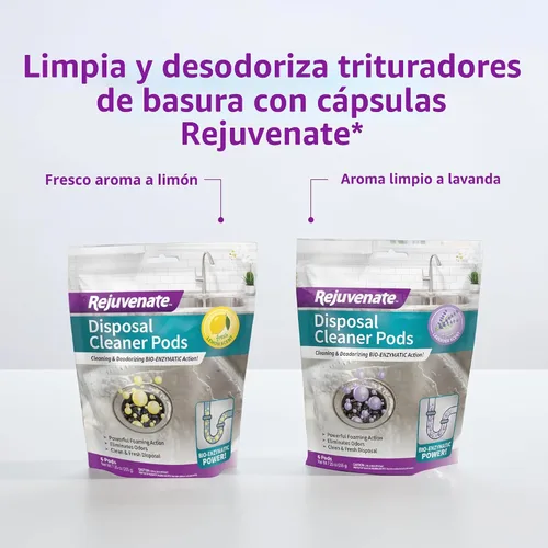 Miniatura 10 de Rejuvenate Limpiador de Triturador de Basura y Tuberías de Drenaje Potente Acción Espumosa y Elimina Olores del Triturador de Basura Paquete de 6