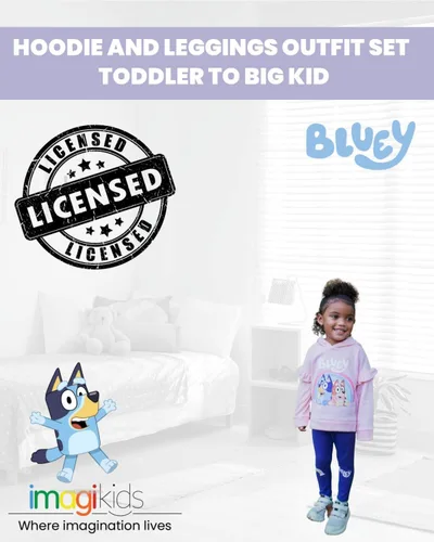 Miniatura 2 de Bluey - Conjunto de sudadera con capucha de forro polar y leggings para niñas