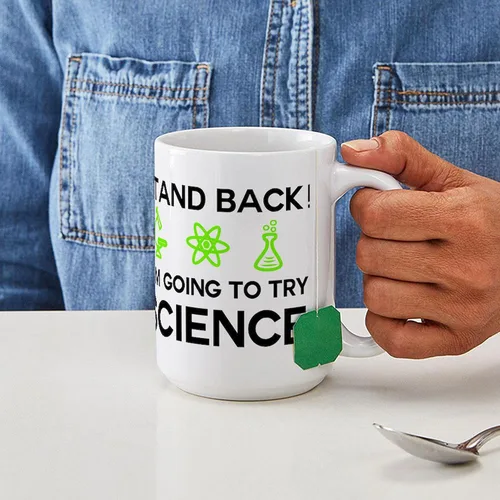 Miniatura 6 de CafePress Im Going To Try Science! Taza de café de cerámica, taza de té, 15 onzas
