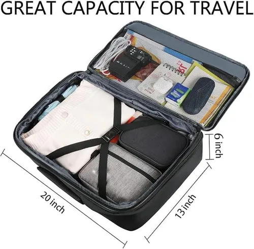 Miniatura 4 de Vancropak Mochila de mano, 10.5 gal de capacidad, expandible, extragrande, aprobada para viajar en avión, resiste el agua, maleta, ligera, fin