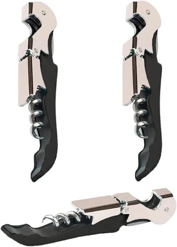 Miniatura 17 de Juego Profesional de Sacacorchos para Camareros, Llave de Vino de Acero Inoxidable Resistente con Bisagras para Camareros de Restaurantes