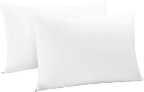 Miniatura 12 de uxcell Fundas de almohada tejidas de 100% algodón egipcio, fundas de almohada suaves y transpirables con cierre de cremallera, 2 fundas de almohada