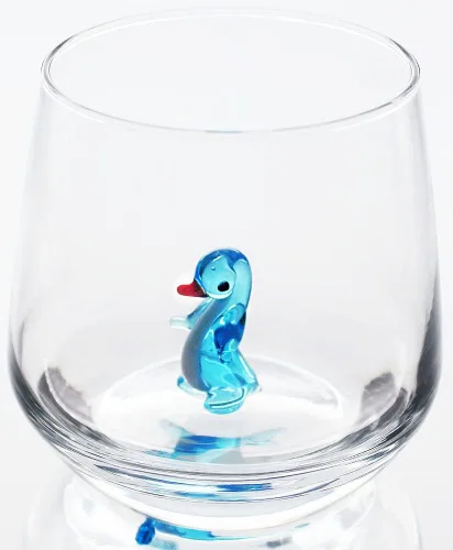 Miniatura 7 de Vaso de Vidrio 3D para Beber con Linda Figurita de Animal Adentro, Figura de Foca de Vidrio Soplado a Mano Dentro de la Taza, Vaso sin Pie