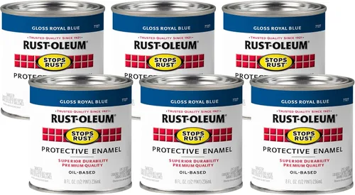 Miniatura 13 de Rust-Oleum 7765502 - Pintura anti-óxido para aplicación con brocha, cuarto de galón, color rojo real brillante, (paquete de 1)