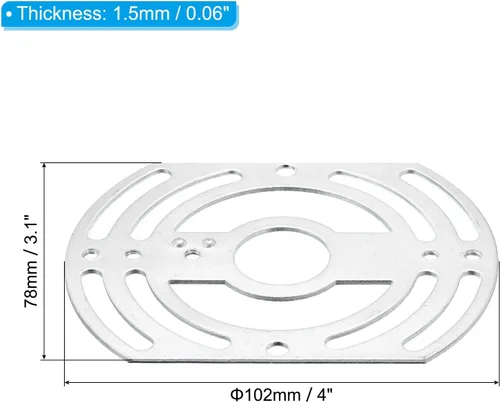 Miniatura 2 de PATIKIL Soporte de montaje para lámpara, paquete de 4 barras transversales de luz, placa de montaje para ventilador de techo, universal con tornillo