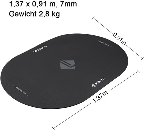 Miniatura 5 de FEECCO - Tapete de cuerda de saltar antideslizante de gran tamaño para suelo interior y hormigón exterior, material de alta densidad de 0.276 in