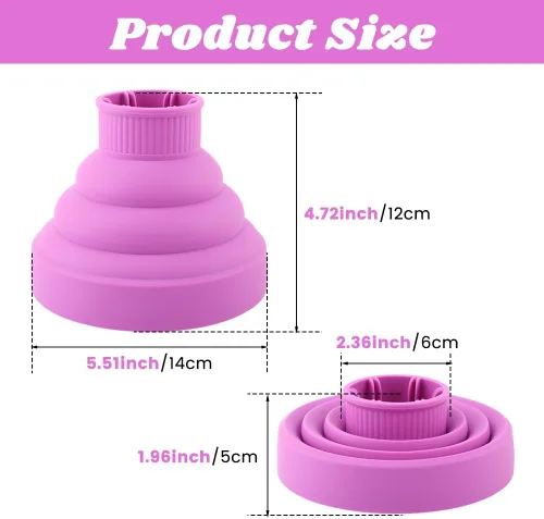 Miniatura 2 de Difusor universal plegable para secador de pelo, accesorio difusor de secador de pelo de viaje con peine, difusor de pelo portátil para secador