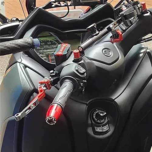 Miniatura 6 de Palancas de freno de embrague de motocicleta plegables extensibles para Yamaha Xmax X-MAX 125 250 300 400 mango de frenos ajustable (color : 1)