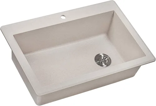 Miniatura 11 de Ruvati RVG1033RN - Fregadero de cocina de cuarzo compuesto de granito de 33 x 22 pulgadas, montaje superior, color verde enebro Verde (Juniper Green)