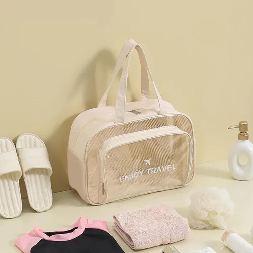 Miniatura 6 de DAPOWER Neceser de viaje para mujeres y hombres, bolsa de ducha grande para viajes/gimnasio, bolsa de playa transparente impermeable a prueba