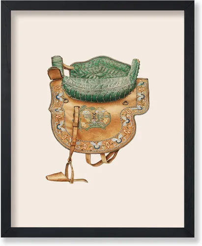 Miniatura 26 de Poster Master Póster vintage de cuero para silla de montar, estampado retro de vaquero, arte de silla de montar, diseño occidental, impresión