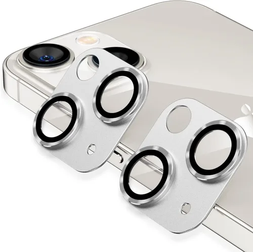 Miniatura 9 de Korecase [Paquete de 2] Protector de lente de cámara para iPhone 14/15 y iPhone 14 Plus/15 Plus, película de cubierta de cámara de vidrio templado
