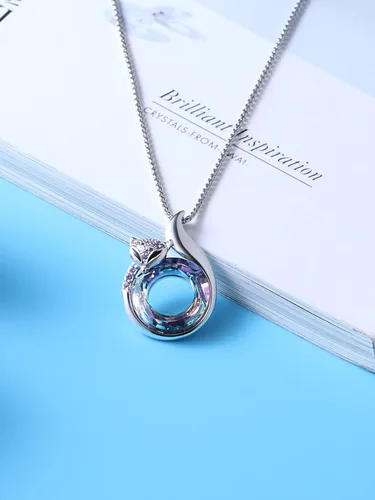 Miniatura 3 de PLATO H Collar de zorro de cristal lindo collar de aniversario para la cabeza y la cola para mujeres adolescentes niñas mamá regalos del día