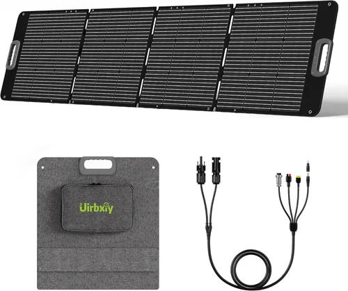 Miniatura 10 de Panel solar portátil de 200 W, plegable, 200 W, cargador solar de células solares para estación de energía, impermeable con soporte ajustable XT60