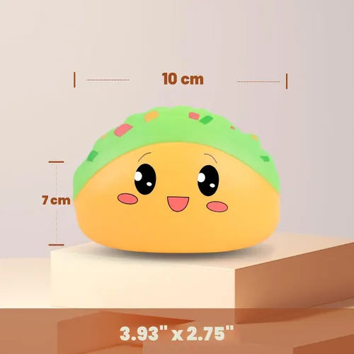 Miniatura 3 de Anboor - Peluche con forma de taco, lento, de levantamiento lento, juguete para niños, suave, forma de tacos mexicanos, perfumados, alivio