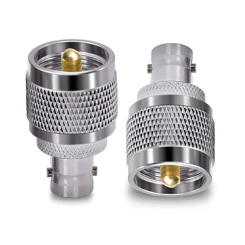 Miniatura 10 de TUOLNK Adaptador coaxial RF BNC a UHF PL259 SO239 a conector de toma BNC hembra para cable de extensión 2 piezas