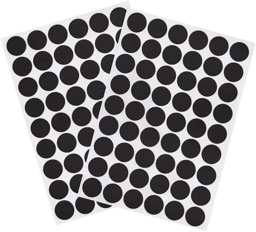 Miniatura 7 de Pegatinas autoadhesivas para agujeros de tornillo, tapas de cubierta de PVC, a prueba de polvo, para muebles de madera, 0.827 in, 2 hojas/108 Blanco
