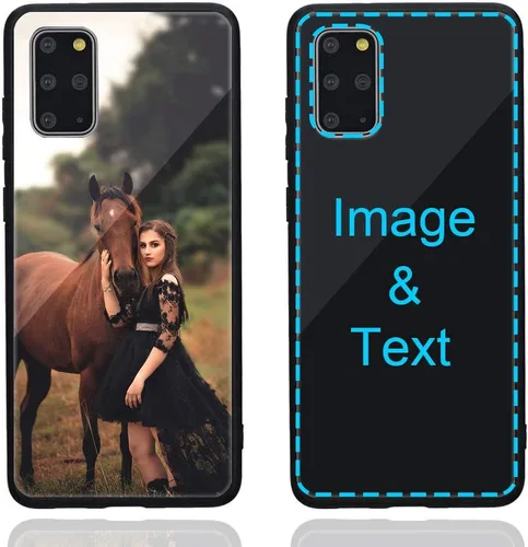 Miniatura 184 de Funda de teléfono personalizada para Samsung Galaxy S22+ / S22 Plus 5G, funda de TPU suave de vidrio templado antiarañazos personalizada con foto