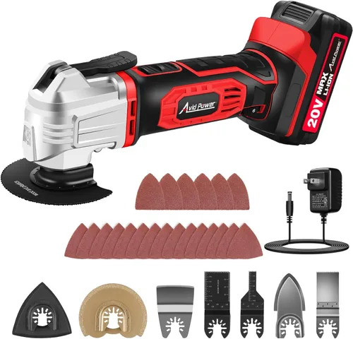 Miniatura 10 de AVID POWER Herramienta oscilante, multiherramienta oscilante de 3.5 amperios con ángulo de oscilación de 4.5°, 6 velocidades variables y 13