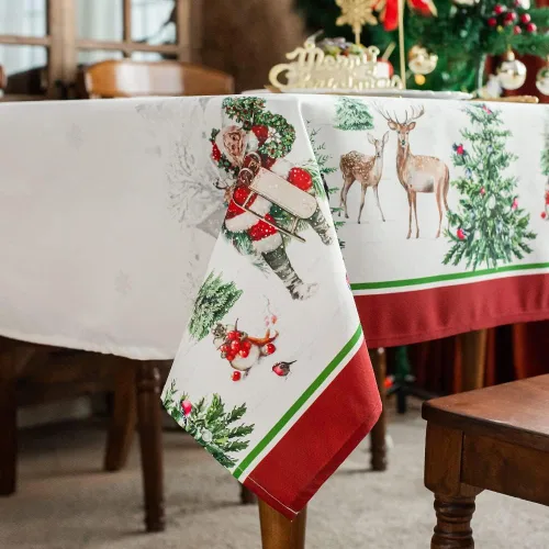 ARTABLE Mantel Rectangular de Primavera con Estampado de Flores, Hierba y Patrones Florales Vintage, Mantel para Mesa de Pascua, Camino de Mesa,