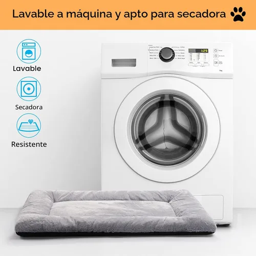 Miniatura 5 de Camas para Perros Almohadilla para Jaula para Perros Medianos/Grandes que se Ajusta a Jaulas de Perros, Almohadilla de Perrera Lavable y Gris