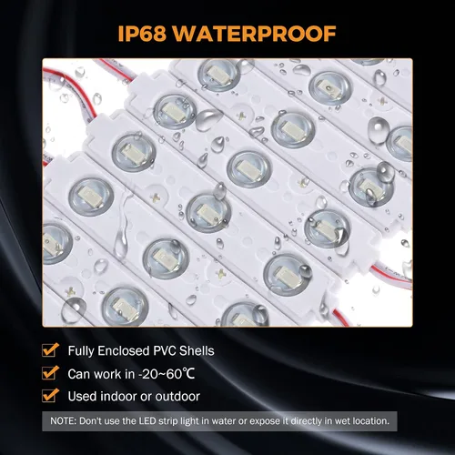 Miniatura 3 de BEAMNOVA Luz blanca de 100 pies extremadamente brillante para escaparates comerciales para empresas, 200 módulos de 3 LED, 12 V, tira de luces