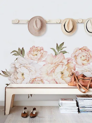 Miniatura 15 de Sticker de pared de flores peonias, de Simple Shapes Rosado(Vintage Pink)