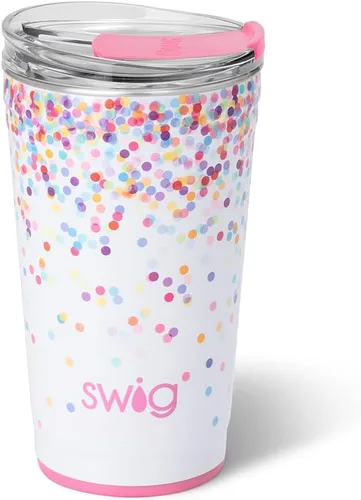 Miniatura 24 de Swig Life - Vaso aislante de 22 onzas, vaso de viaje para café con tapa, taza de café para viaje compatible con portavasos, de acero inoxidable