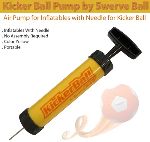 Miniatura 4 de Bomba manual de bolas Kicker – Bomba de aire portátil para pelotas deportivas, fútbol, baloncesto, fútbol, voleibol, aguja infladora incluida, fácil