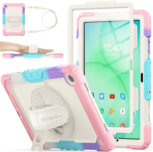 Miniatura 25 de SEYMAC stock Funda para Samsung Galaxy Tab A8 de 10.5 pulgadas, funda de protección contra caídas de cuerpo completo con protector de pantalla