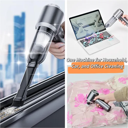 Miniatura 6 de Sharperlife Aspiradora de mano inalámbrica, portátil recargable de 15000 Pa, aspiradora de succión fuerte, 30 minutos de tiempo de funcionamiento