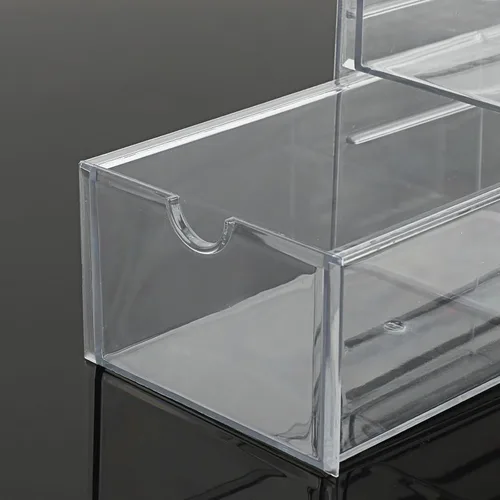 Miniatura 5 de Hipiwe Organizador de Cajones de Plástico Transparente Organizador de Accesorios para el Cabello Caja con 4 Cajones Extraíbles Caja