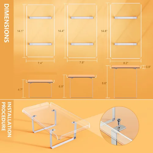 Miniatura 3 de Bakzon Soporte de 3 piezas para cupcakes, juego de mesa de postres de acrílico transparente con patas de soporte de hierro para cumpleaños
