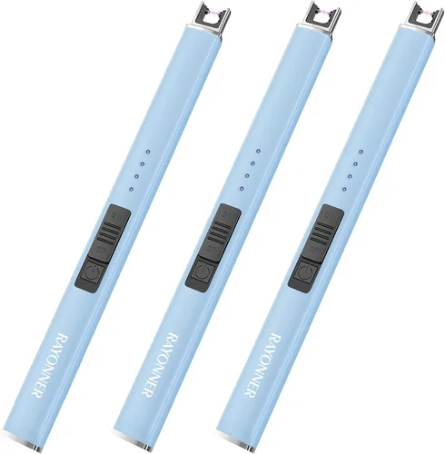 Miniatura 8 de Encendedor eléctrico con bloqueo de seguridad USB recargable a prueba de viento y sin llama de arco de plasma para rellenos de cestas de Pascua