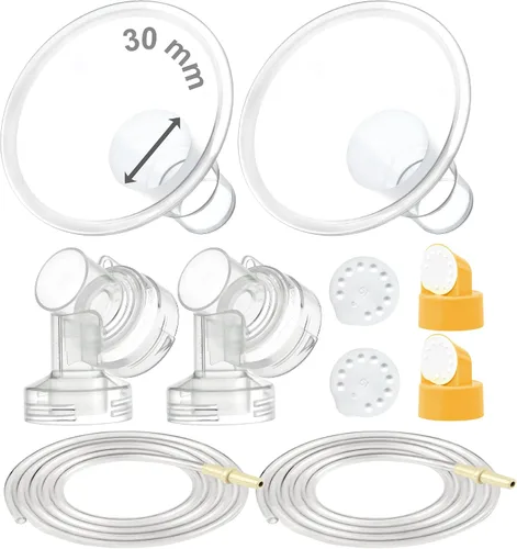 Miniatura 11 de Maymom Kit de extractor de leche compatible con bomba Medela in Style Advanced Pump; 2 protectores de pecho de 0.945 in, 2 válvulas, 4 membranas, 2
