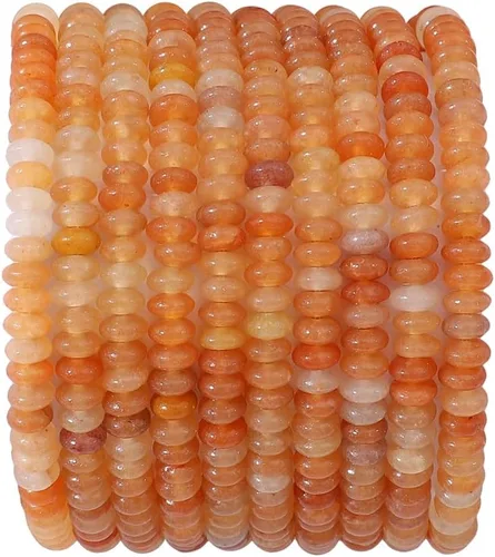 Miniatura 19 de BEADIA Discos de Piedra de Jade Natural de Limón 4x2mm 160pcs Cuentas Semipreciosas Sueltas de Diseño para Hacer Joyas Jade limón