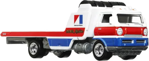 Miniatura 4 de Hot Wheels Equipo de transporte abierto con la máquina Rebel AMC '70