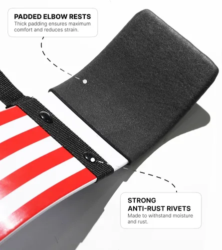 Miniatura 4 de DMoose Fitness Brazo Blaster para bíceps y tríceps – Aluminio resistente, acolchado suave para el cuello y correas ajustables – Soporte de rizo