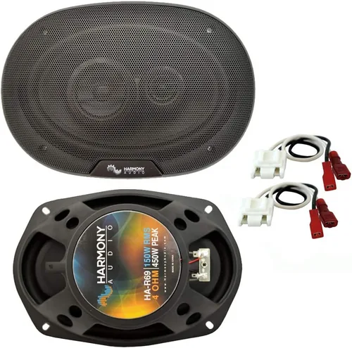 Harmony Audio HA-R69 Compatible con Dodge Ram Truck 1500 1994-2001 Car Stereo Rhythm Series 6x9 Reemplazo de altavoces 450W y arnés de repuesto para