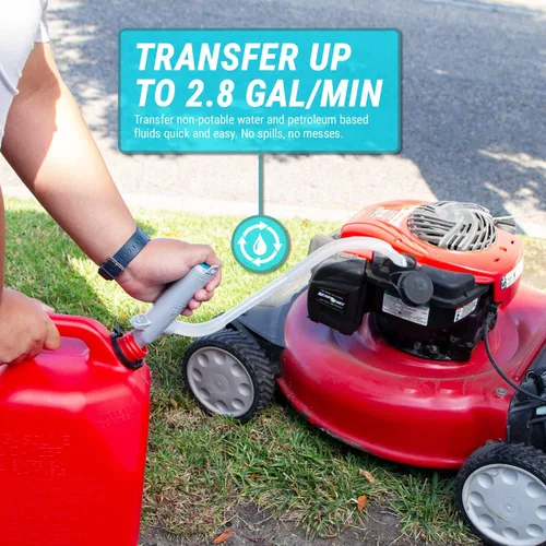 Miniatura 3 de TERA PUMP Bomba de Varilla Básica (AA) Alimentada por Batería/Bomba de Transferencia de Combustible (2.8 GPM) Bomba Eléctrica de Gas para Gas