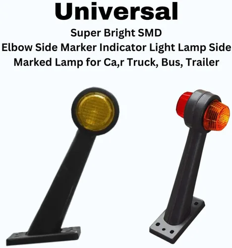 Miniatura 6 de Luces de marcador laterales de remolque, 4 marcadores laterales de goma, luz roja/ámbar, lámpara de contorno de 12 V para camión, caravana, Kenworth