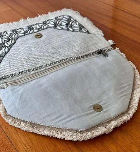 Miniatura 6 de Bolso Banzara hecho a mano, Beige, Beige