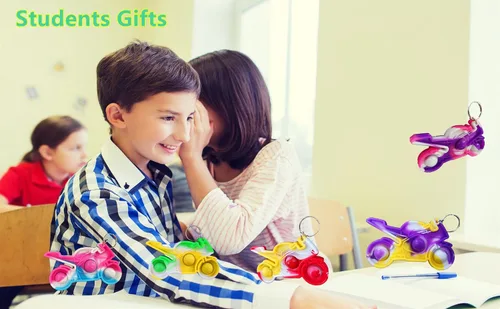 Miniatura 3 de Paquete de 24 llaveros a granel para motocicleta, regalos para niños y niñas, suministros de fiesta de cumpleaños, premio para estudiantes de verano