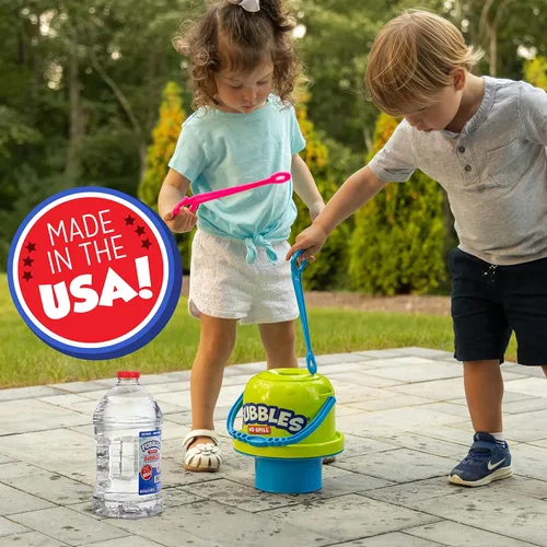 Miniatura 2 de Little Kids Bubbles by Fubbles Fabricado en los Estados Unidos Solución de burbujas no tóxicas de 64 onzas Solución de recarga para máquinas