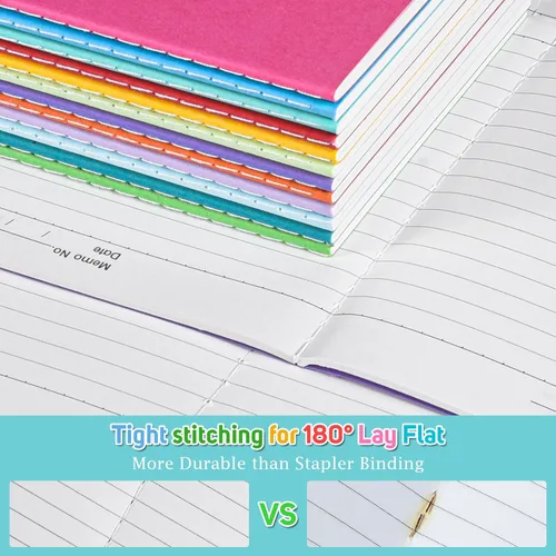 Miniatura 5 de Cuadernos de composición para la escuela, paquete de 36 diarios con 36 calcomanías motivacionales, 60 páginas con rayas universitarias