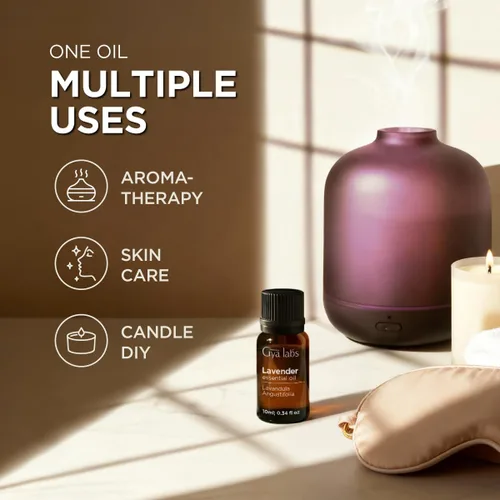 Miniatura 5 de Gya Labs - Aceite esencial de lavanda para aliviar el estrés, dormir y relajación, de uso tópico para piel seca e irritación, inhala para aliviar