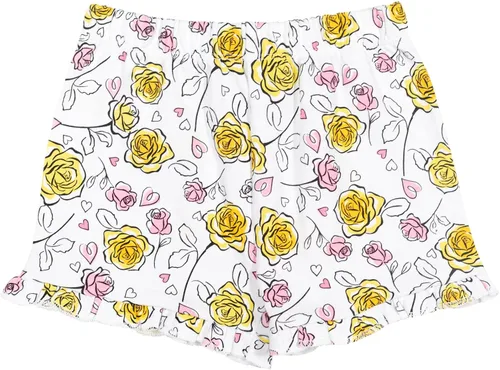 Miniatura 11 de Disney Frozen Moana Princess Tiana - Conjunto de camiseta floral y pantalones cortos de rizo francés para niños pequeños y grandes